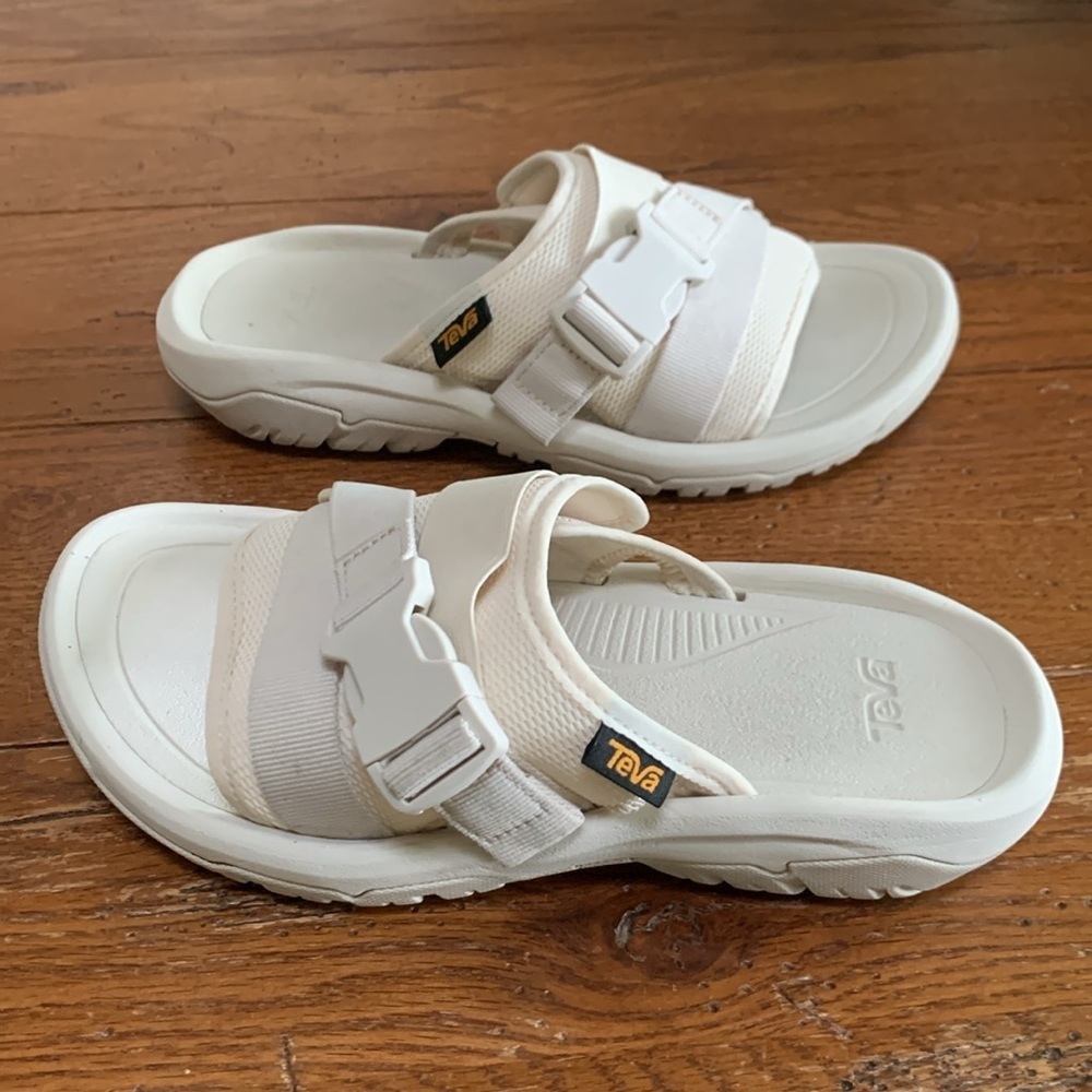 TEVA Hurricane Verge Slide Sandals Women’s Birch Ivory Slip-on Size 7 or 6 Men’s - Picture 11 of 11
